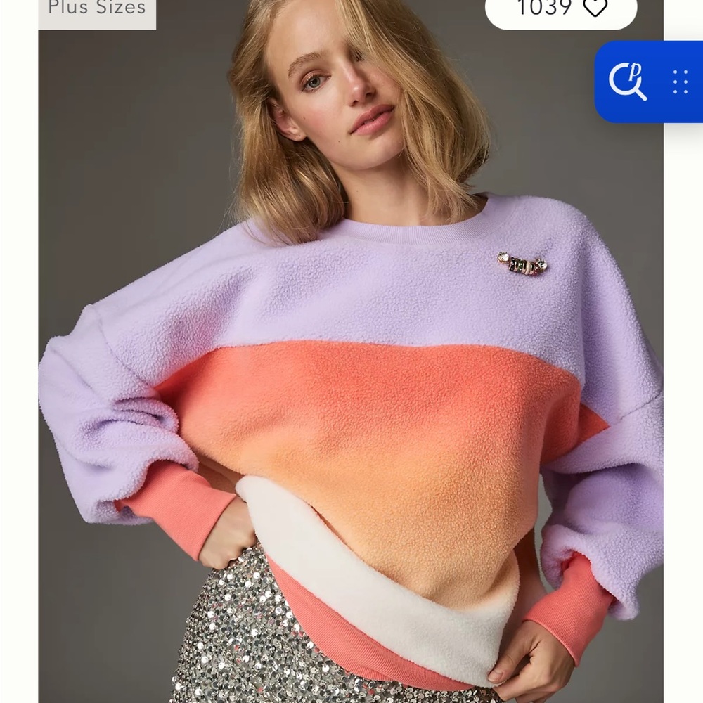 Mauve Colorblock Sweater - Purple, Orange, White